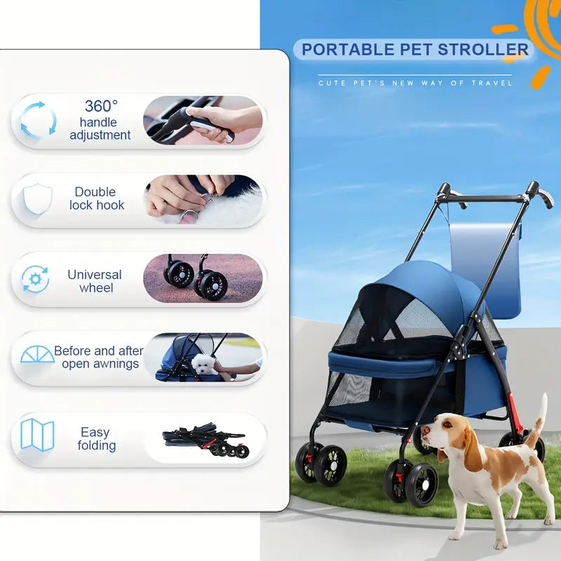 Bark & Buff™ Foldable Pet Stroller